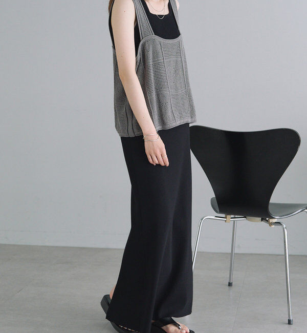  「配色透かし編みビスチェ」|ニット・セーター|