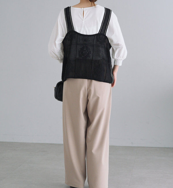  「配色透かし編みビスチェ」|ニット・セーター|