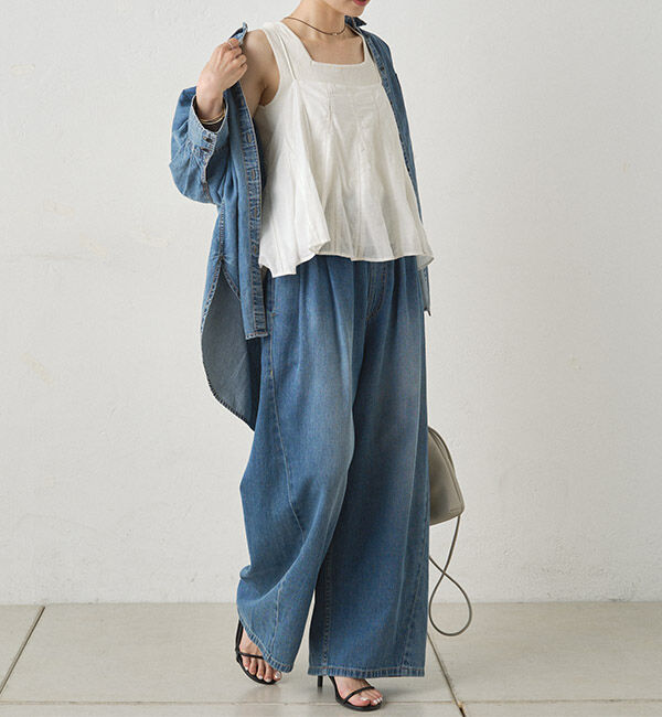  「インドボイルハシゴレースキャミブラウス」|キャミソール|