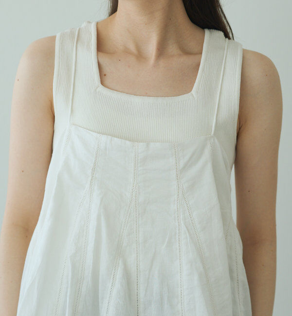  「インドボイルハシゴレースキャミブラウス」|キャミソール|