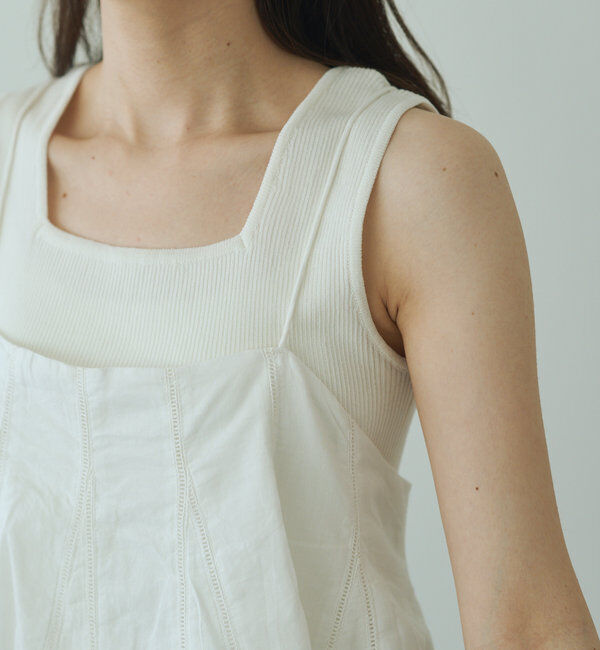  「インドボイルハシゴレースキャミブラウス」|キャミソール|