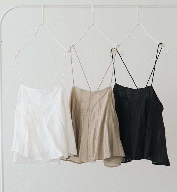  「インドボイルハシゴレースキャミブラウス」|キャミソール|