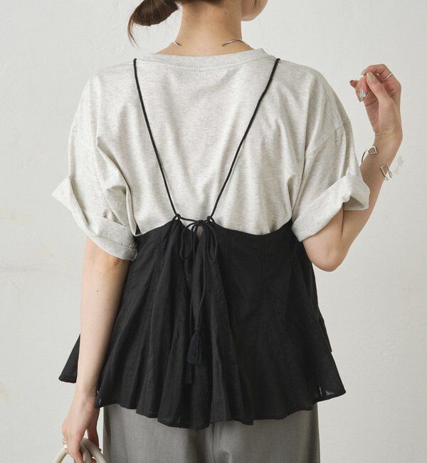  「インドボイルハシゴレースキャミブラウス」|キャミソール|