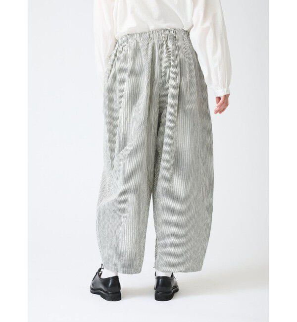 mizuiro ind「mizuiro ind ヒッコリーワイドテーパードパンツ」|その他|