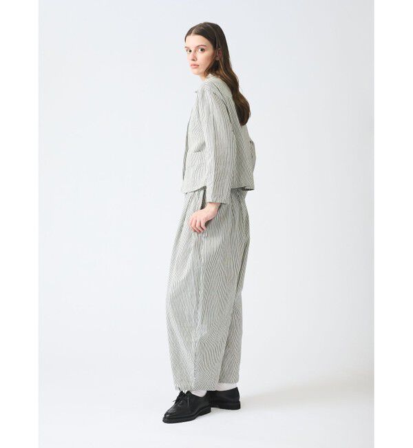 mizuiro ind「mizuiro ind ヒッコリーワイドテーパードパンツ」|その他|