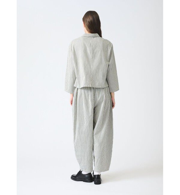 mizuiro ind「mizuiro ind ヒッコリーワイドテーパードパンツ」|その他|