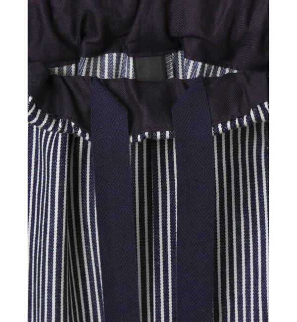 mizuiro ind「mizuiro ind ヒッコリーワイドテーパードパンツ」|その他|