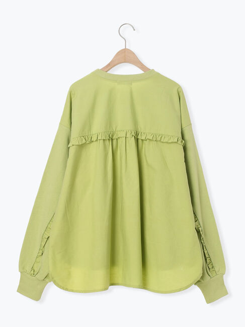 Samansa Mos2「袖タテフリルスウェット」|Tシャツ・カットソー|