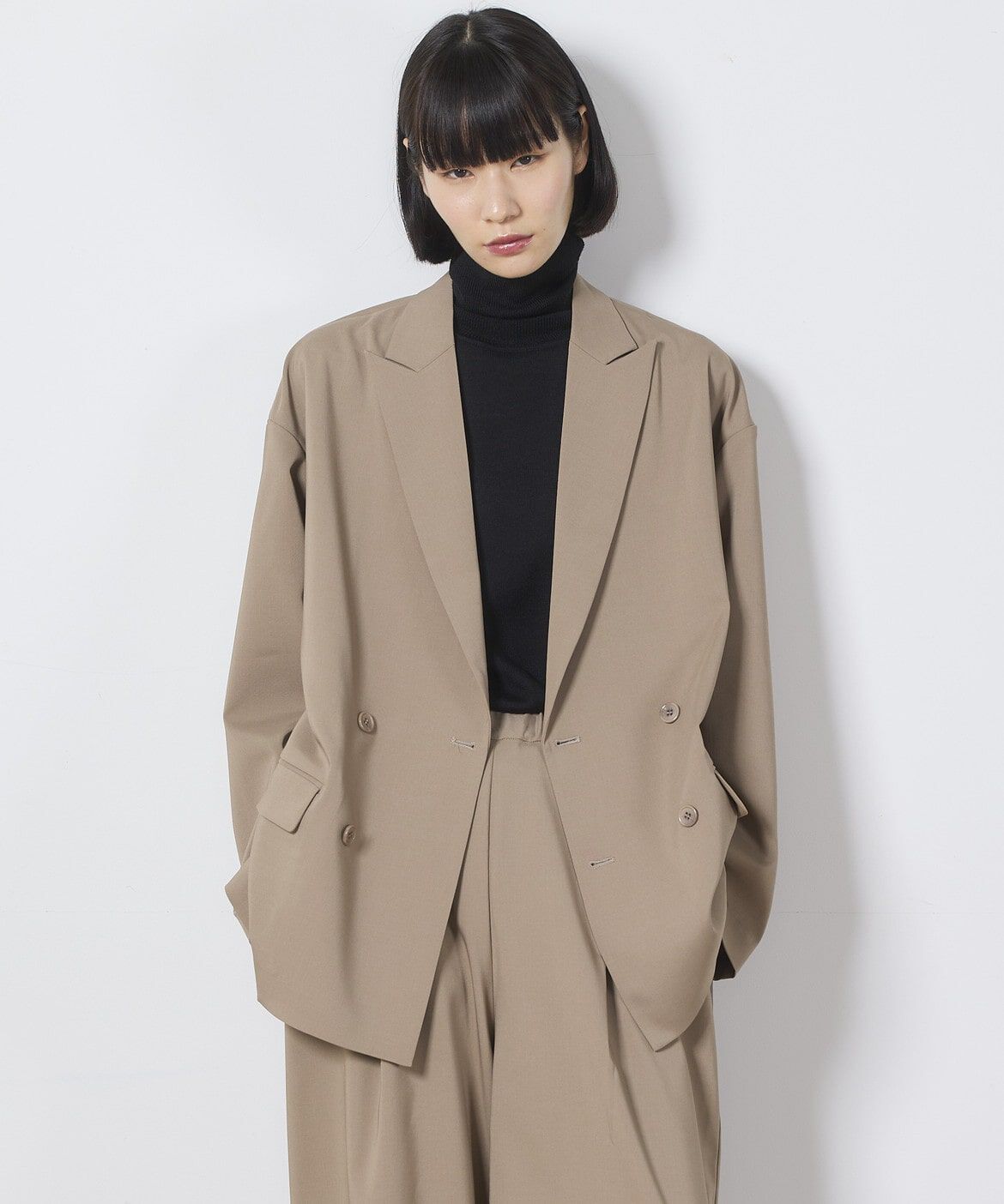 I.T.'S international「《ユニセックス》ライトツイルダブルジャケット」|テーラードジャケット|モカチャ3