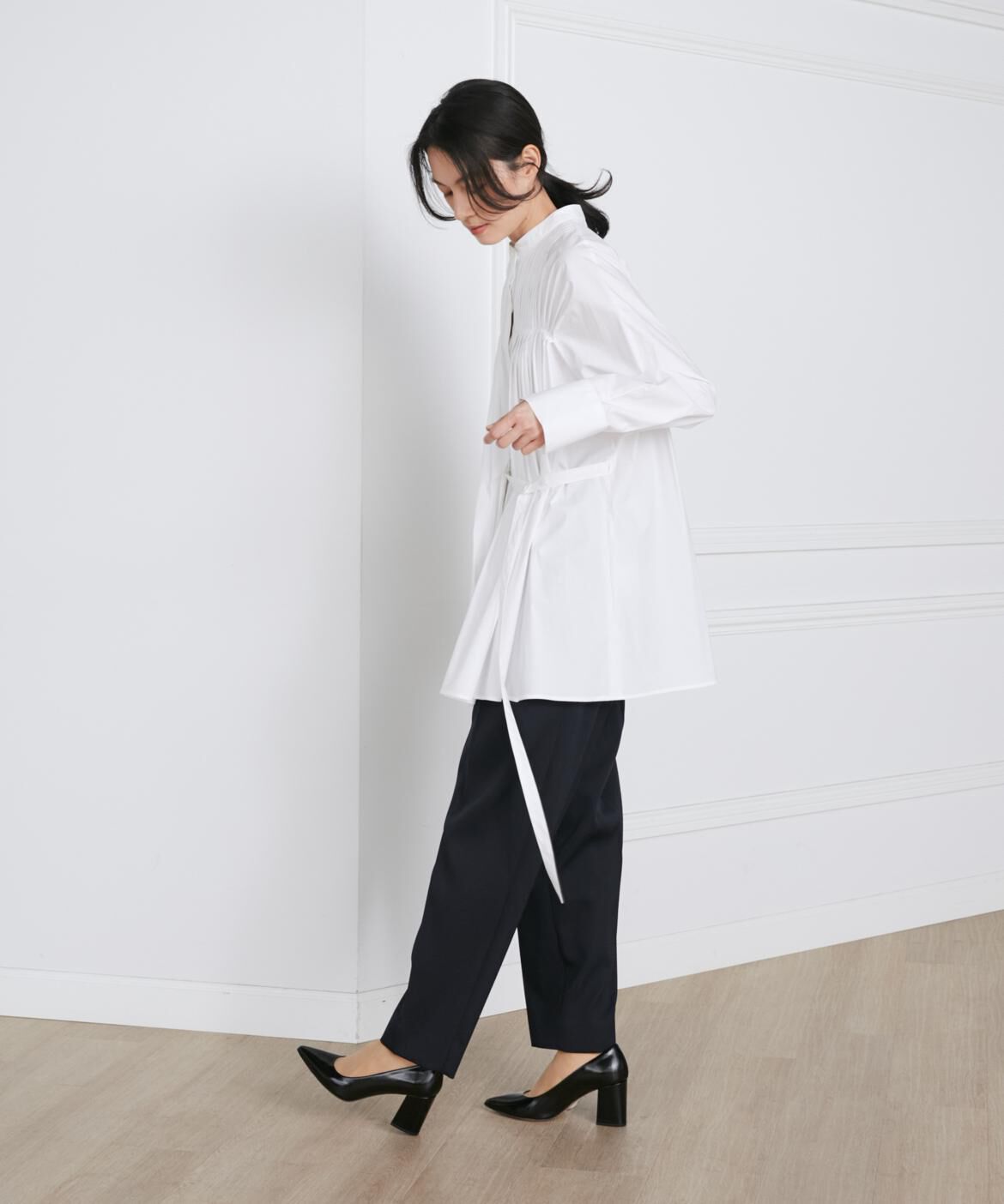 INED「ダブルタックパンツ《la veille by SUPERIOR CLOSET》」|スラックス|