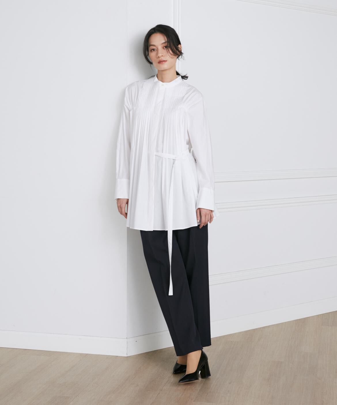 INED「ダブルタックパンツ《la veille by SUPERIOR CLOSET》」|スラックス|