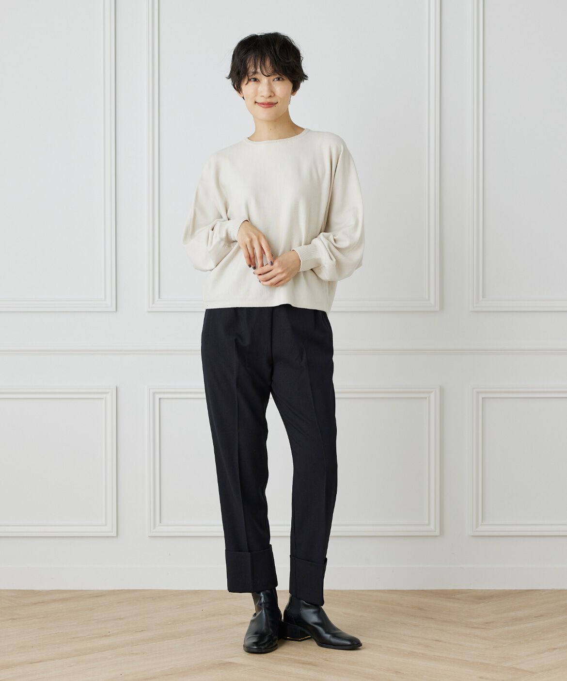 I.T.'S international「ウールライクロールアップテーパードパンツ」|その他|