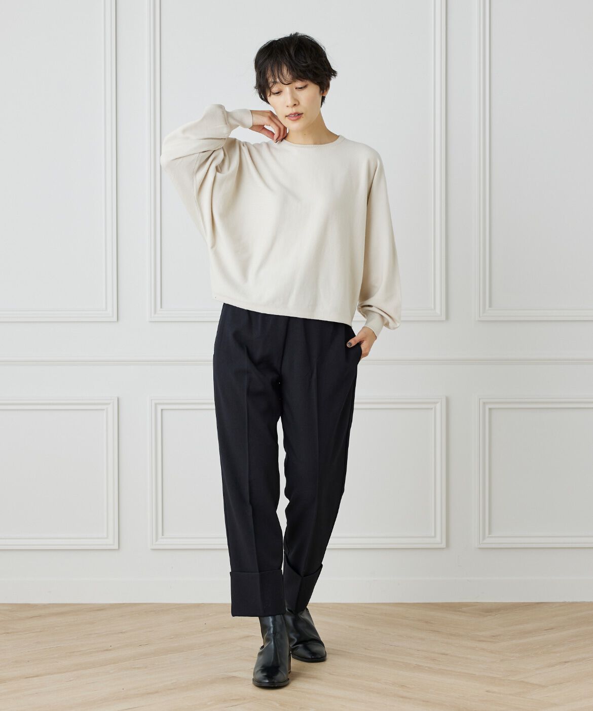 I.T.'S international「ウールライクロールアップテーパードパンツ」|その他|