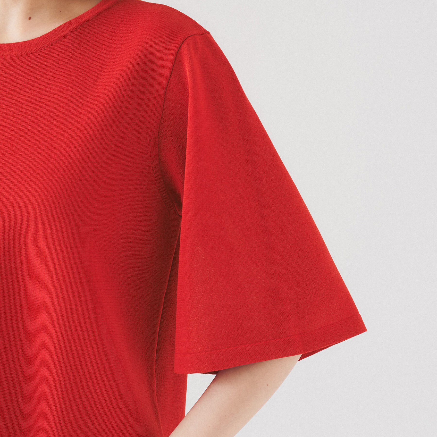 UNTITLED「【清涼感/二の腕カバー】シアープルオーバーニット」|ニット・セーター|