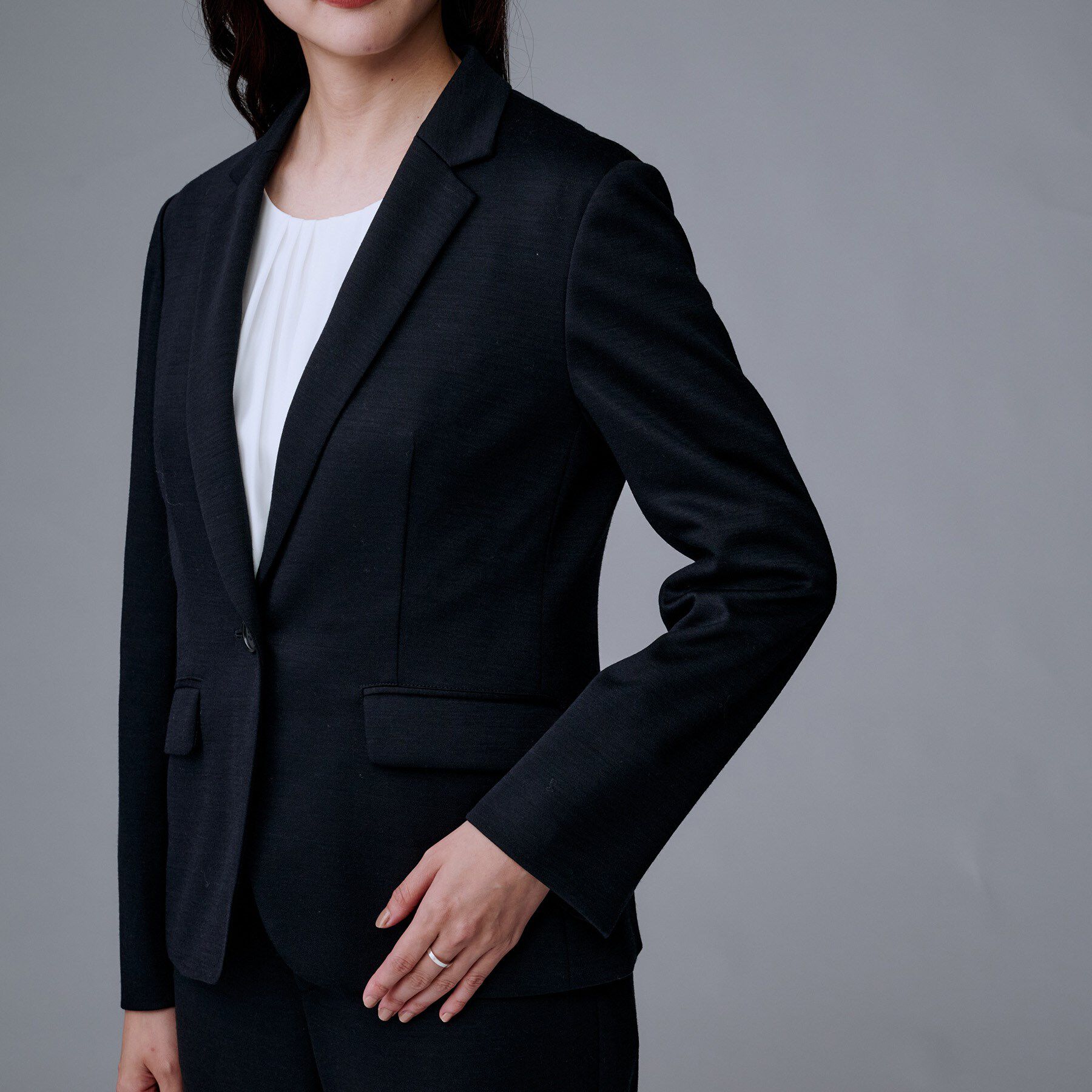 UNTITLED「【洗えるスーツ／ストレッチ】ウール混ジャージ テーラードジャケット」|テーラードジャケット|