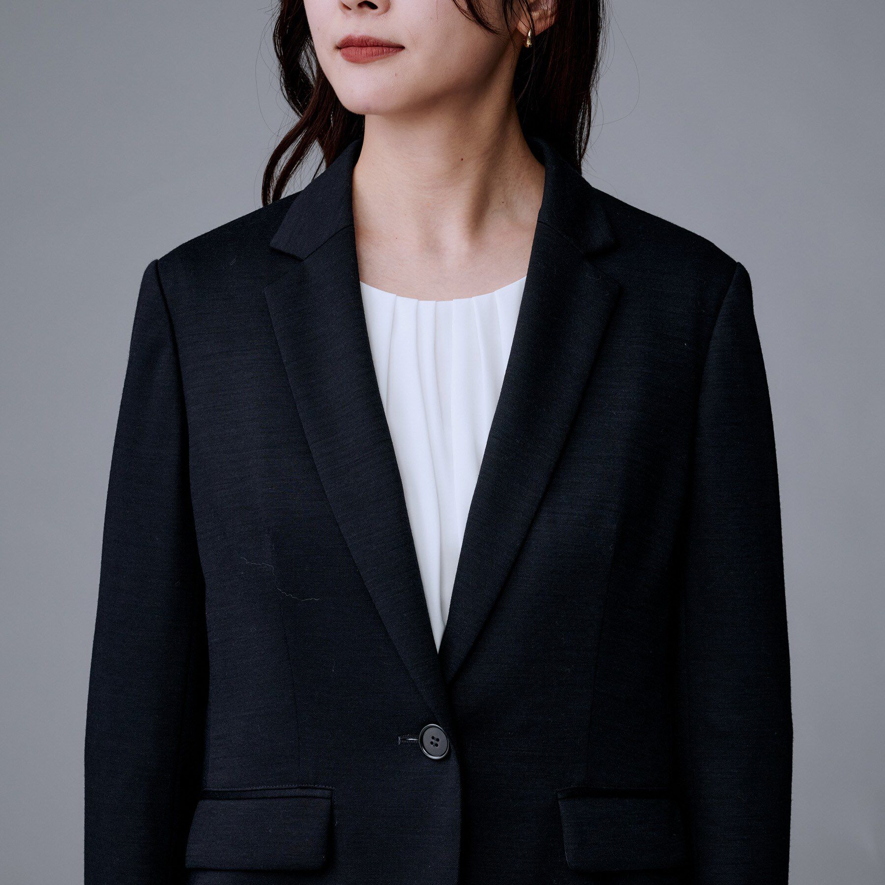 UNTITLED「【洗えるスーツ／ストレッチ】ウール混ジャージ テーラードジャケット」|テーラードジャケット|