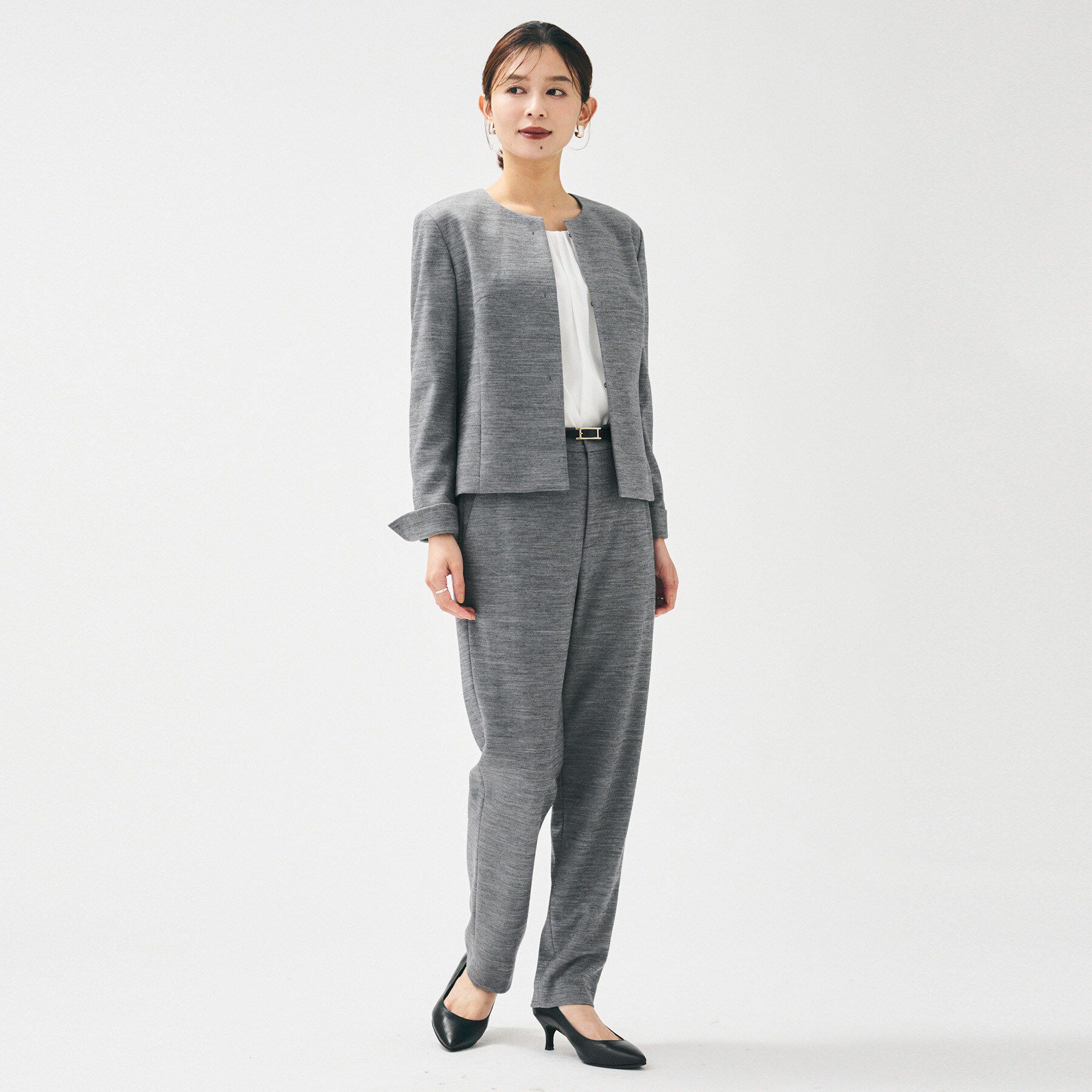 UNTITLED「【洗えるスーツ／ストレッチ】ウール混ジャージ テーパードパンツ」|その他|