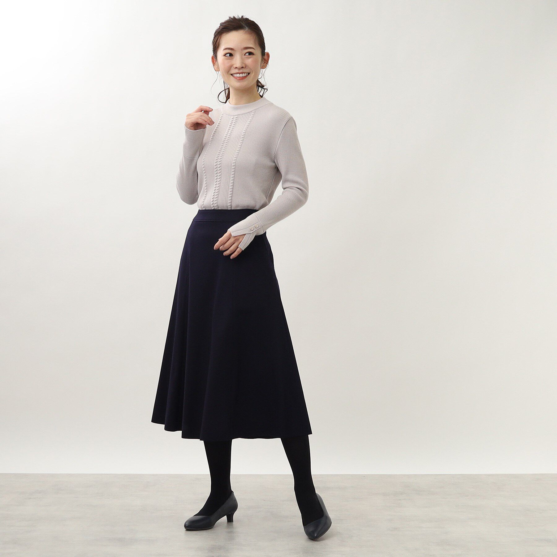 Reflect「上品シルエットフレアスカート」|スカート|