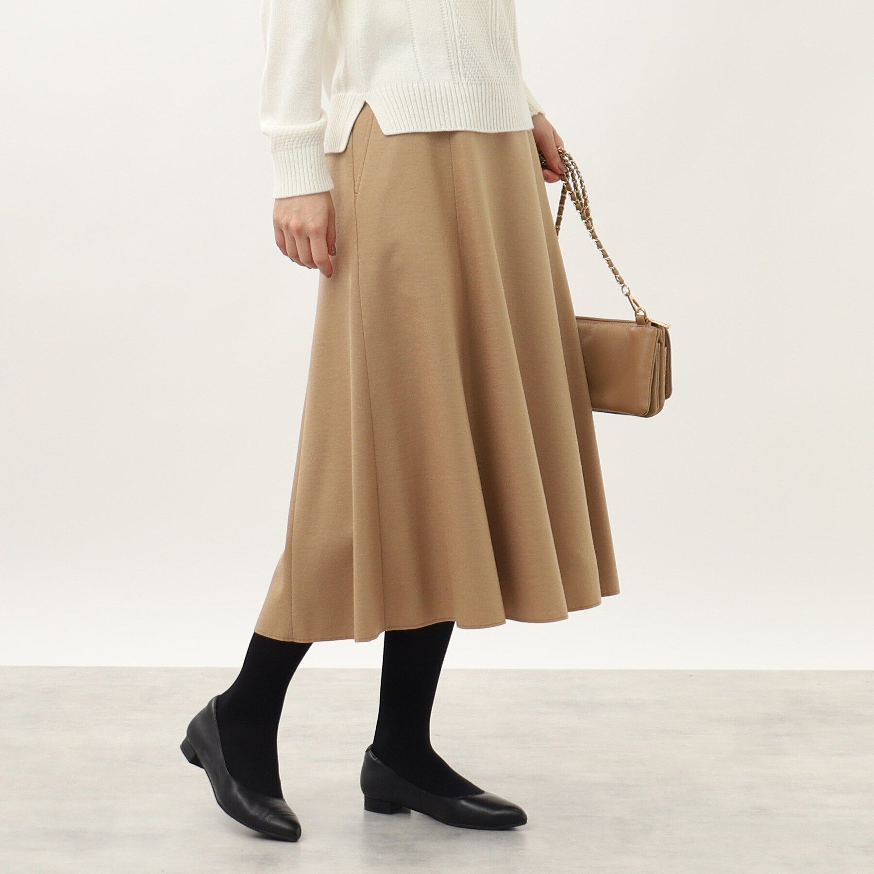 Reflect「上品シルエットフレアスカート」|スカート|