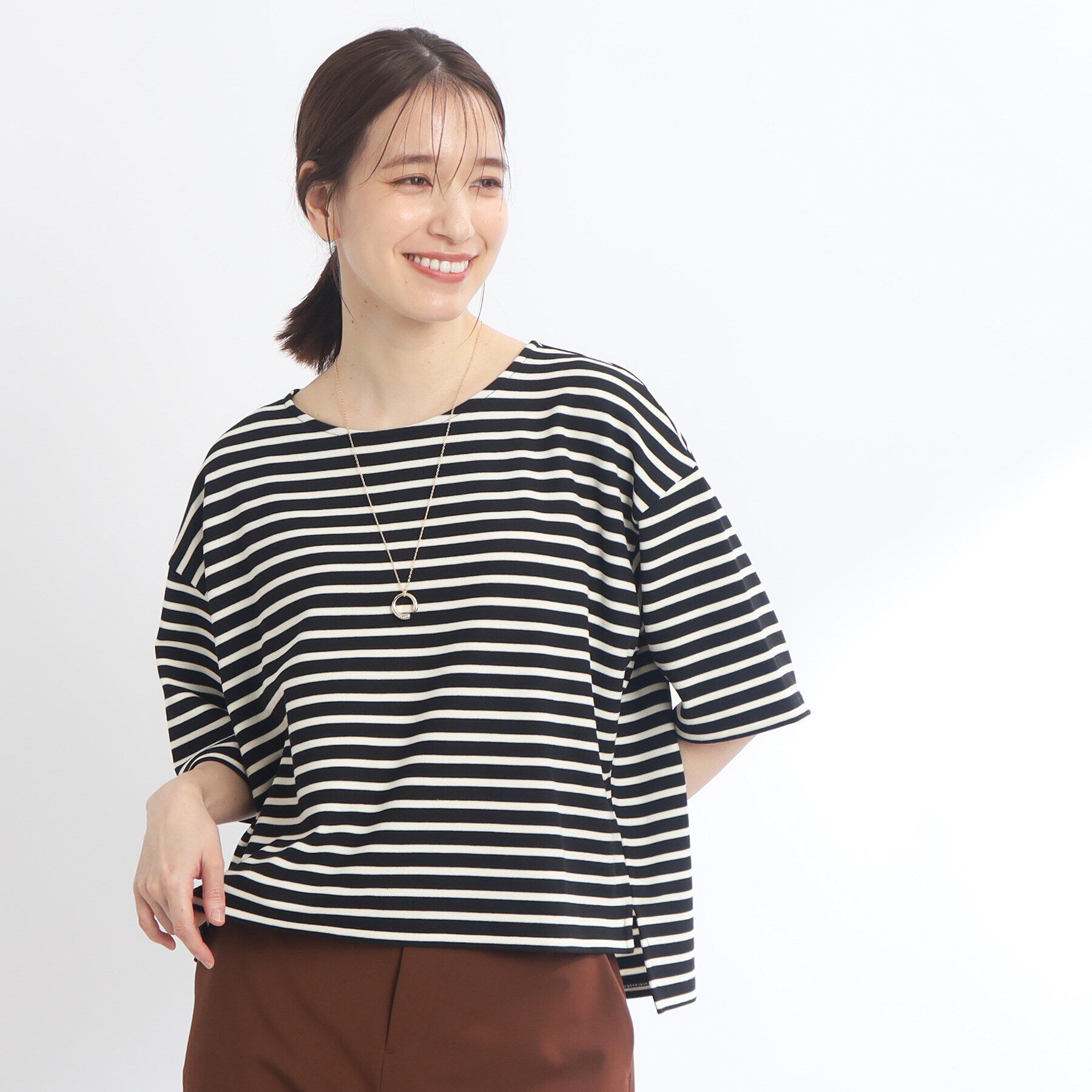 Reflect「【E‐QUALITY／手洗い可／セットアイテム】ボーダープルオーバー＋タンクトップワンピース」|ワンピース|