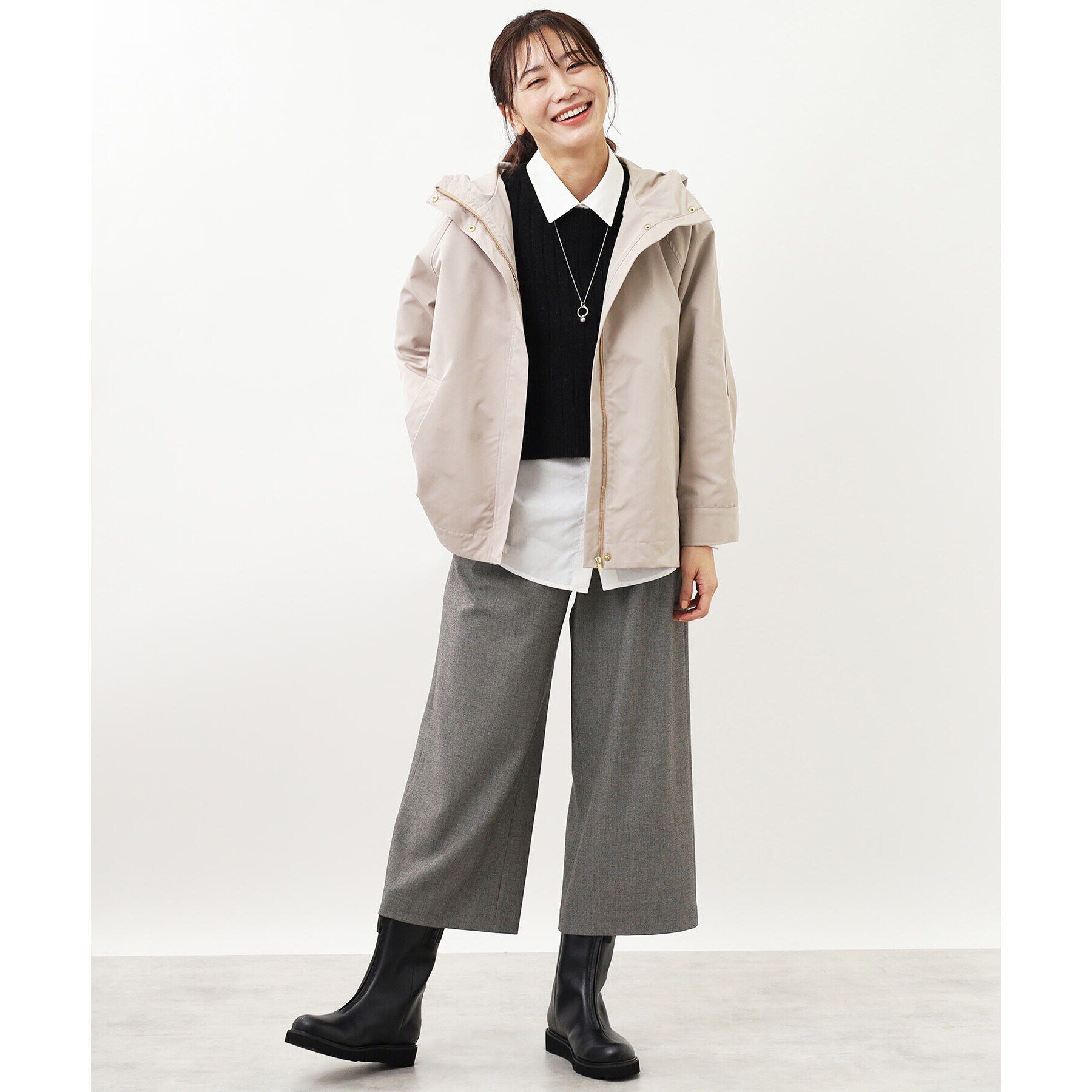 Reflect「【E‐QUALITY／手洗い可】コクーンシルエットアウター」|ブルゾン・スタジャン|