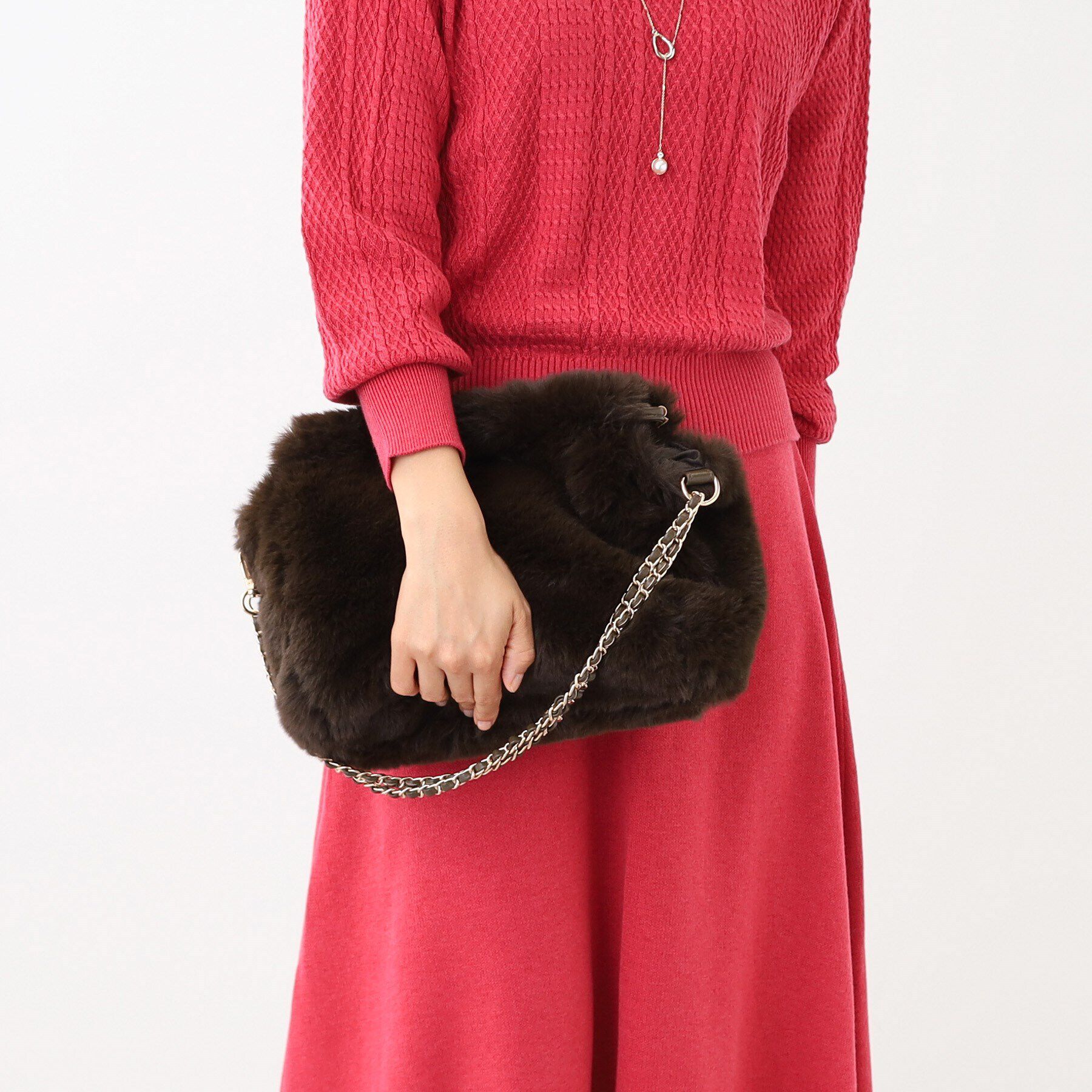 Reflect「【チェーン取り外し可能】フェイクファーバッグ」|ショルダー・メッセンジャー|