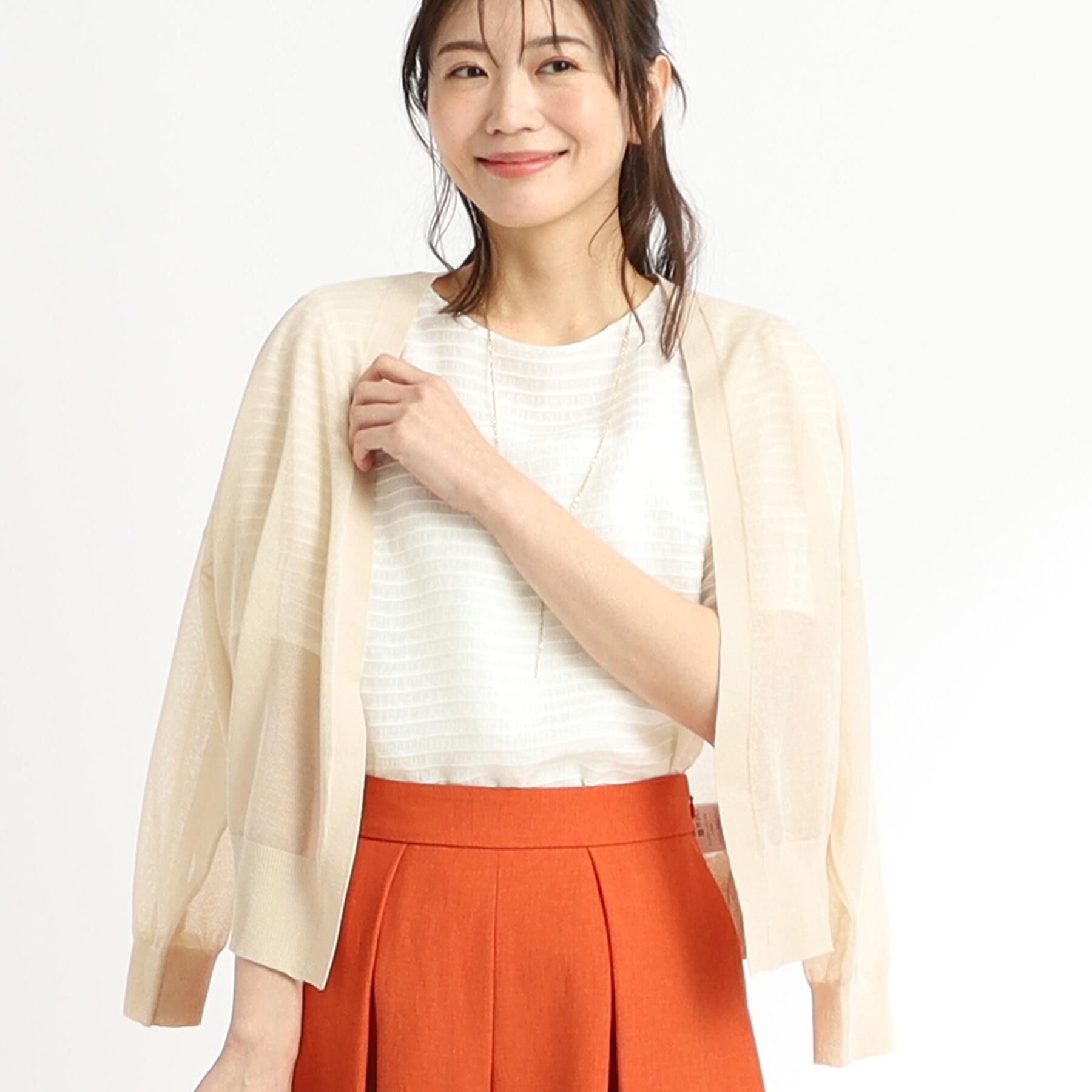 Reflect「【手洗い可】キレイめシアーカーディガン」|カーディガン|