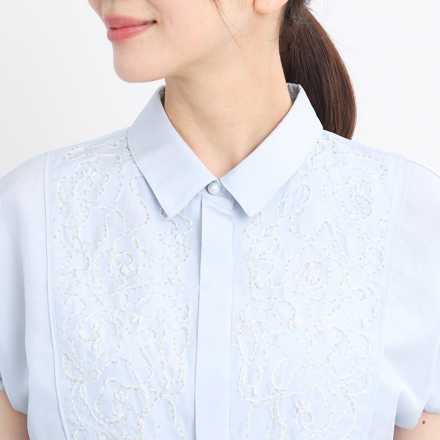 Reflect「【夏SALE／R‐QUALITY】ビーズ刺繍ブラウス」|シャツ・ブラウス|