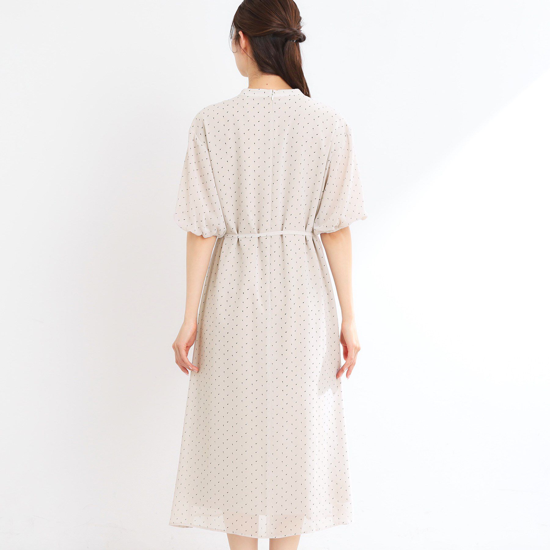 Reflect「【夏SALE／WEB先行カラーあり／リボン取り外し可／マシンウォッシュ可】コツキ柄プリントワンピース」|ワンピース|