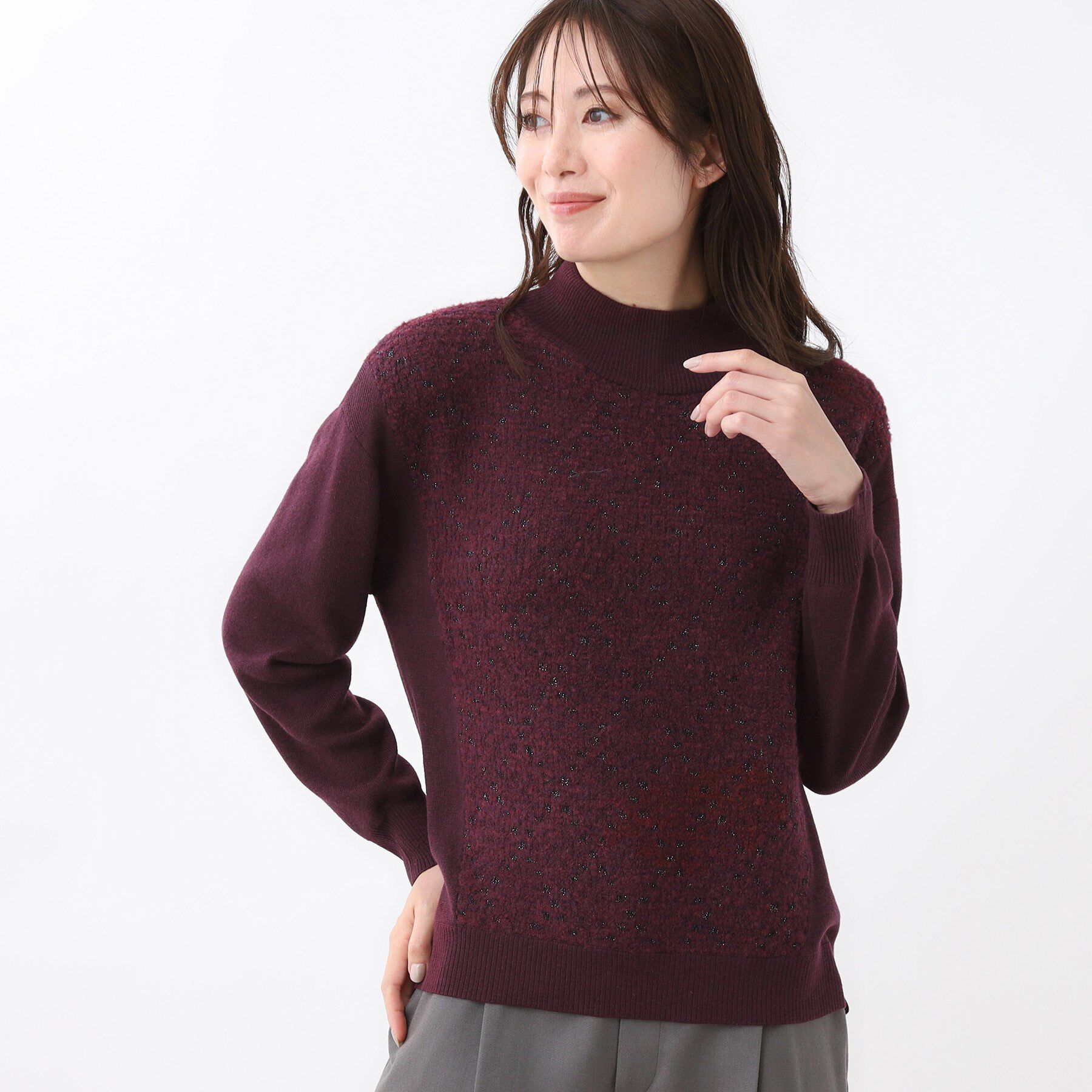 Reflect「アーガイル柄ハイネックニット」|ニット・セーター|