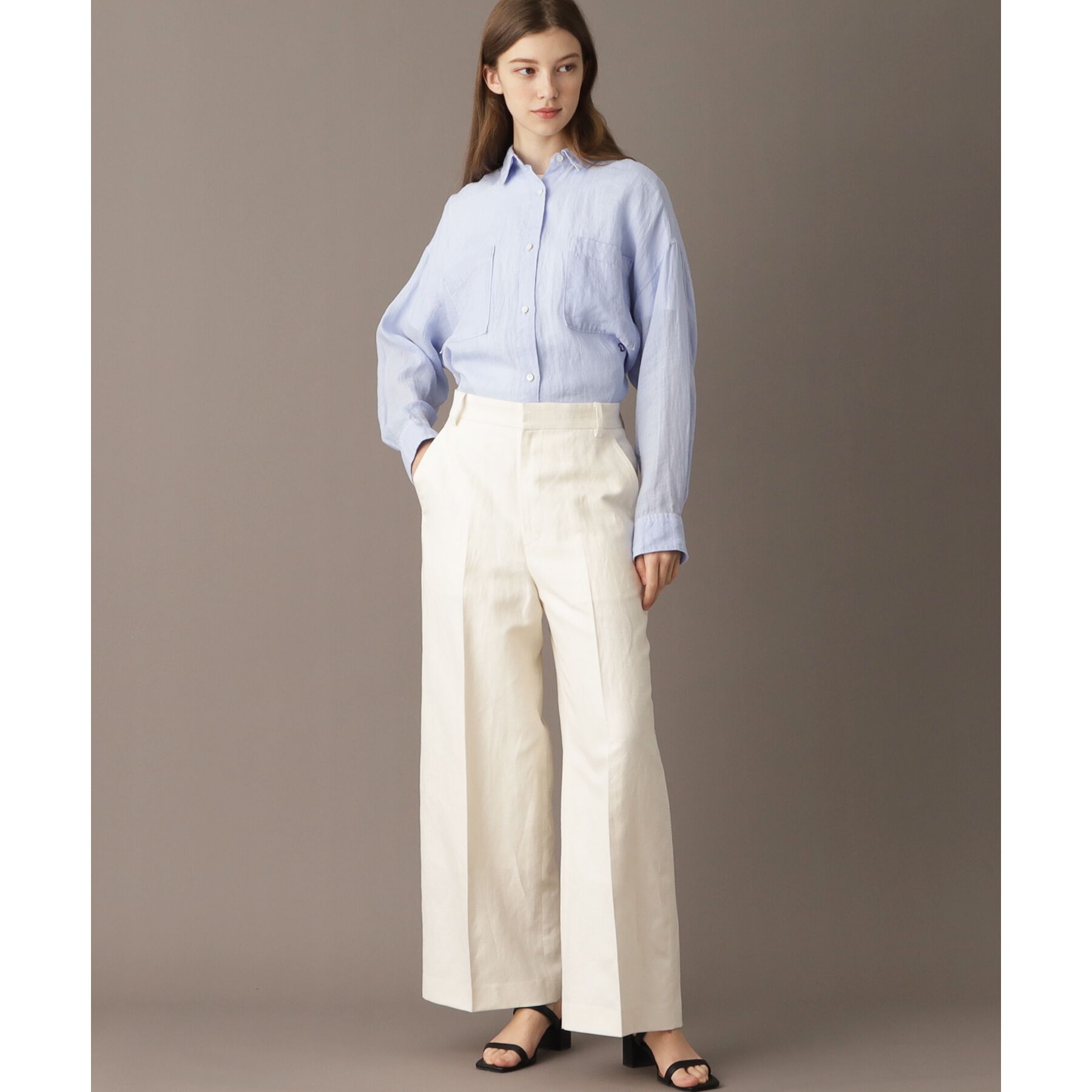 DRESSTERIOR「【美シルエット／洗える】リネンブレンドワイドパンツ」|その他|