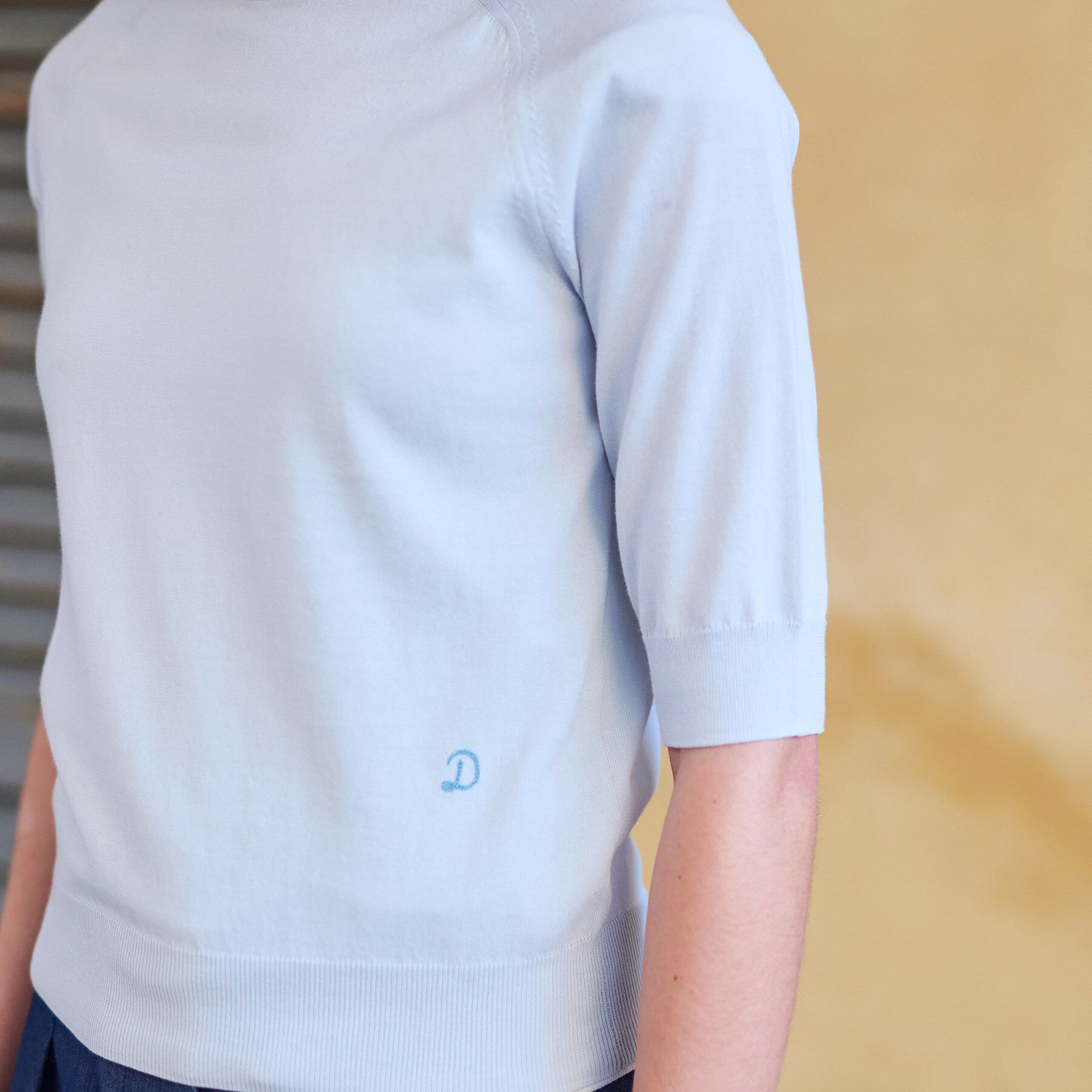 DRESSTERIOR「【定番/洗える】コットンシルク混ハーフスリーブ」|ニット・セーター|