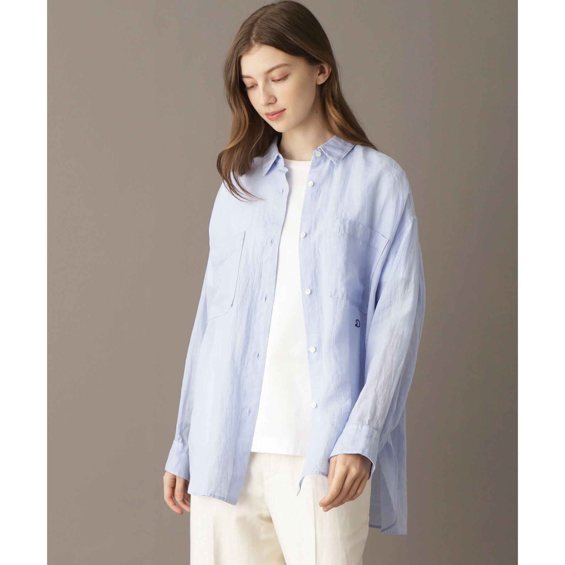 DRESSTERIOR「【人気定番/ラミー100％】ガーメントダイラミーシャツ」|シャツ・ブラウス|