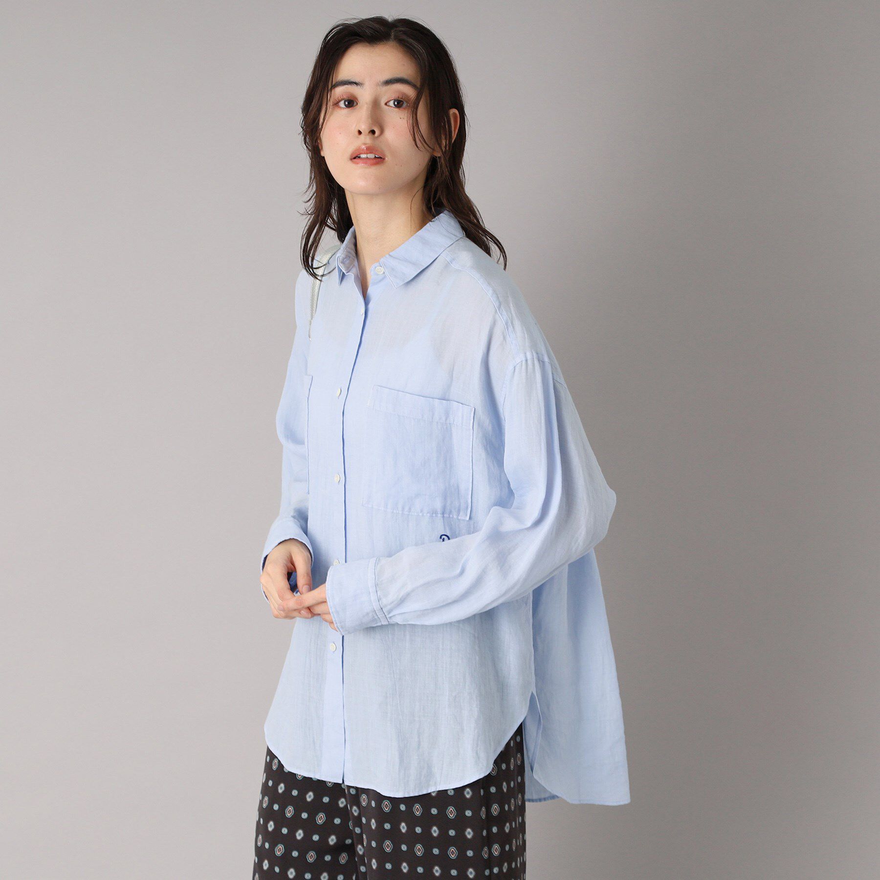 DRESSTERIOR「【人気定番/ラミー100％】ガーメントダイラミーシャツ」|シャツ・ブラウス|