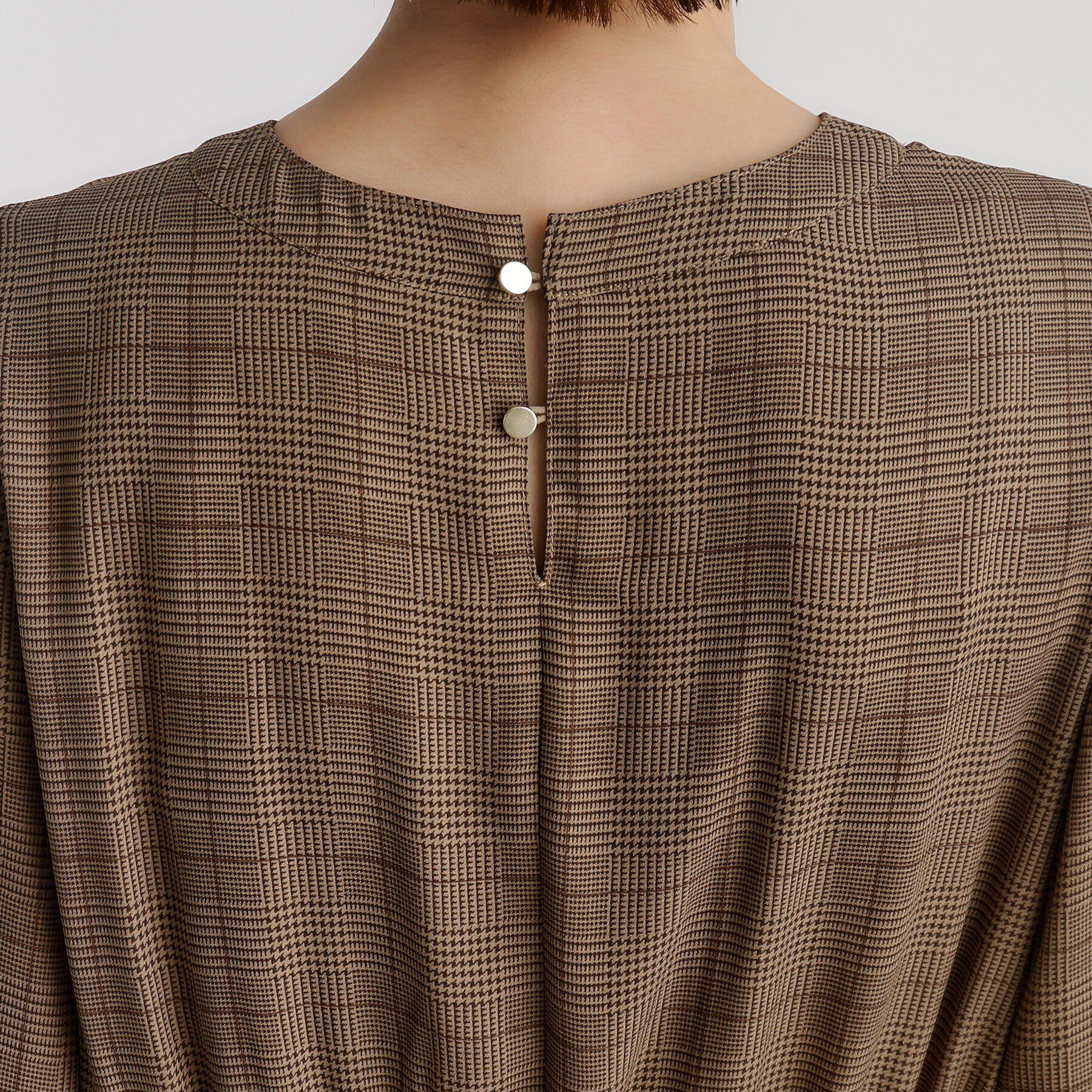 grove「ドビーアソートチェックプリントワンピース」|ワンピース|