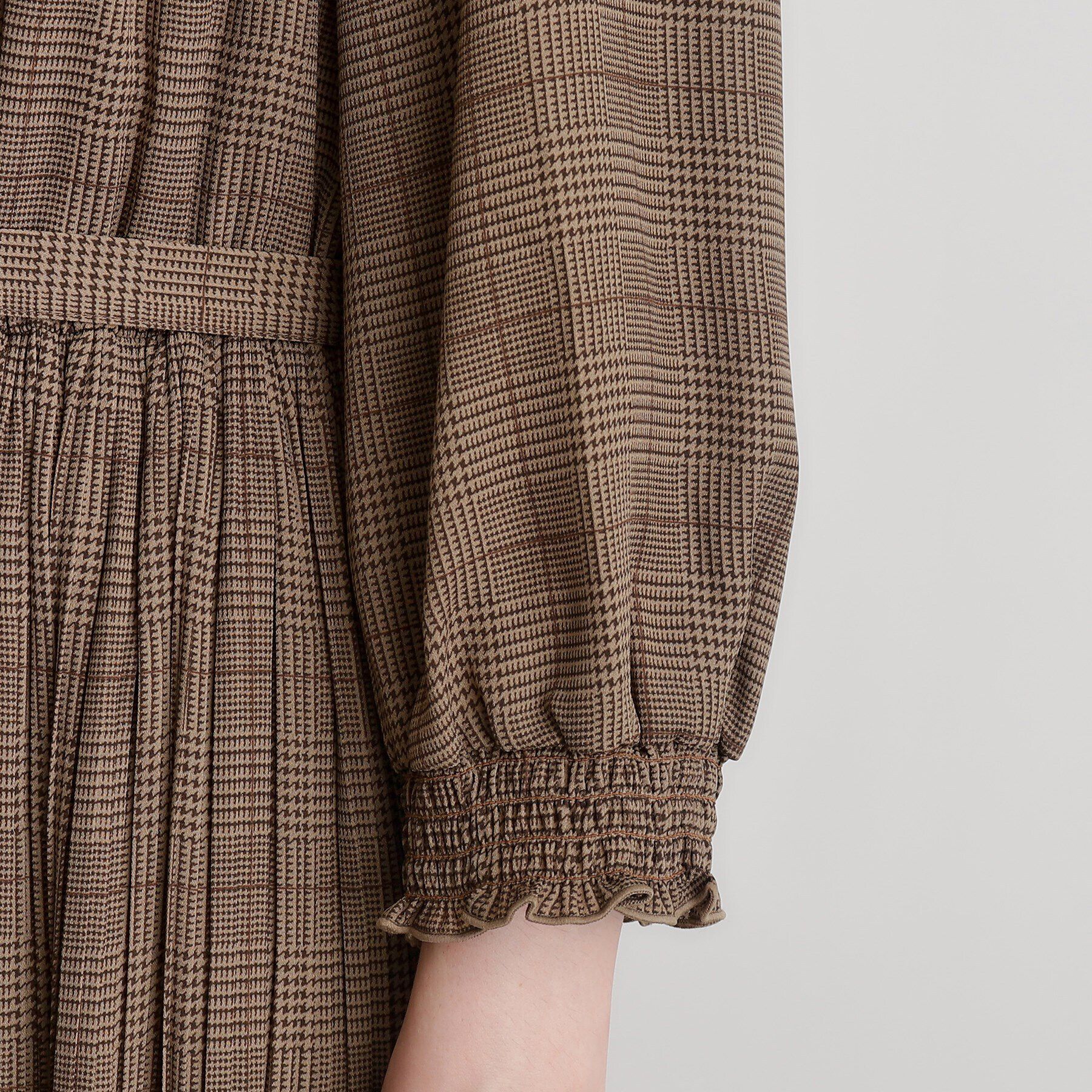 grove「ドビーアソートチェックプリントワンピース」|ワンピース|