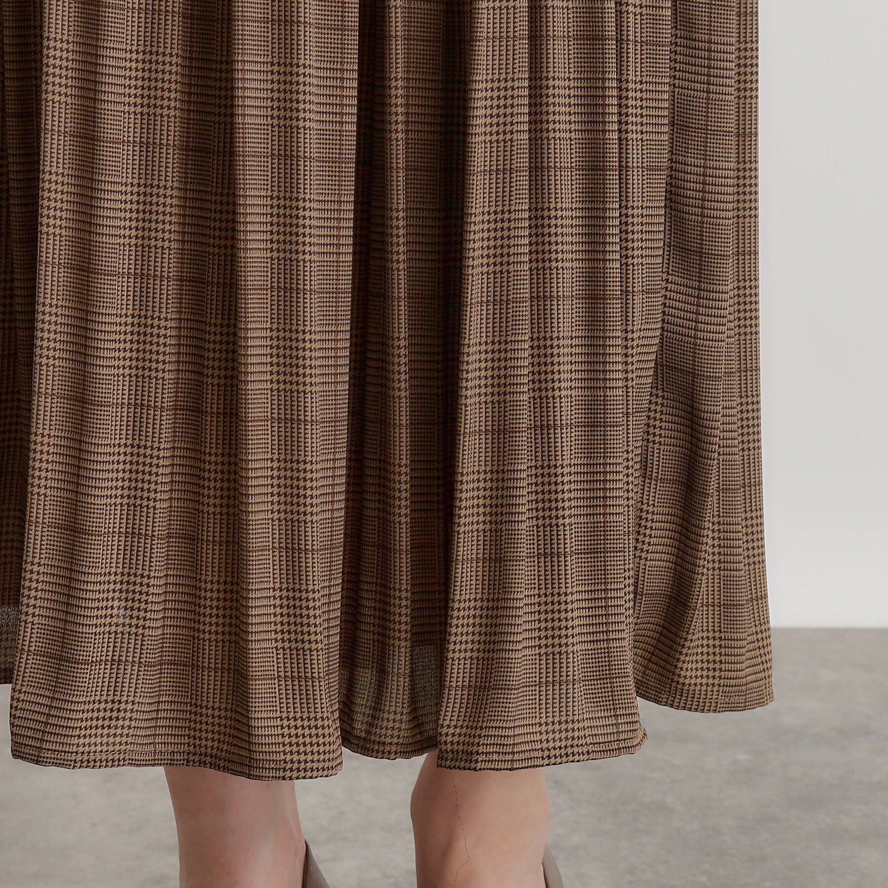 grove「ドビーアソートチェックプリントワンピース」|ワンピース|