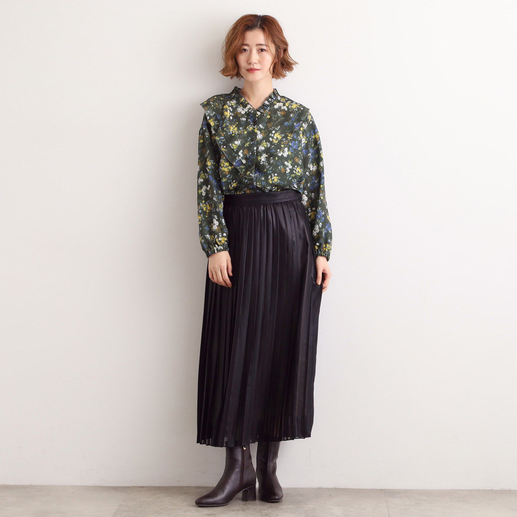 grove「カスリフラワープリントブラウス」|シャツ・ブラウス|