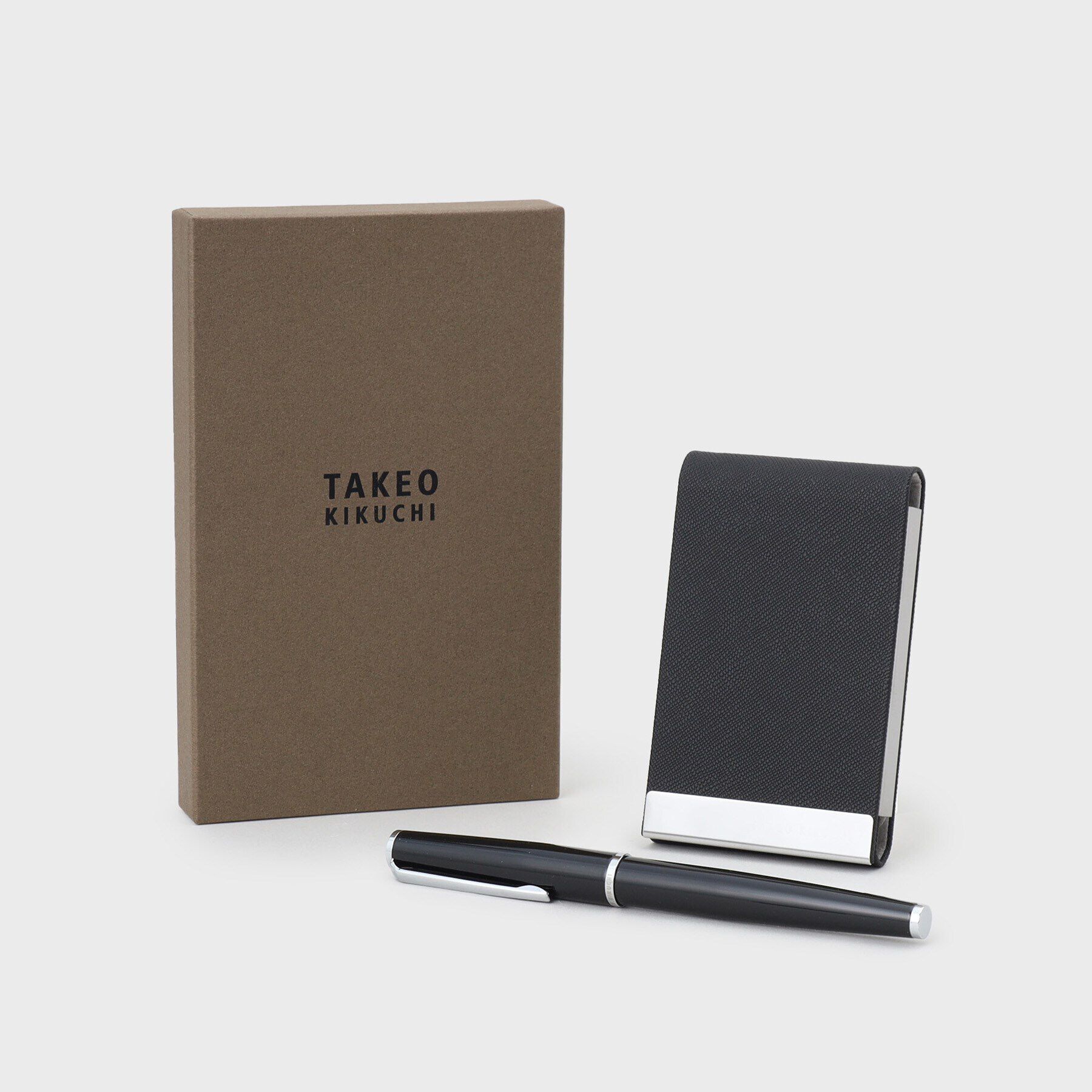 TAKEO KIKUCHI「【BOXセット】ボールペン＆名刺入れ セット」|その他|ブラック(019)