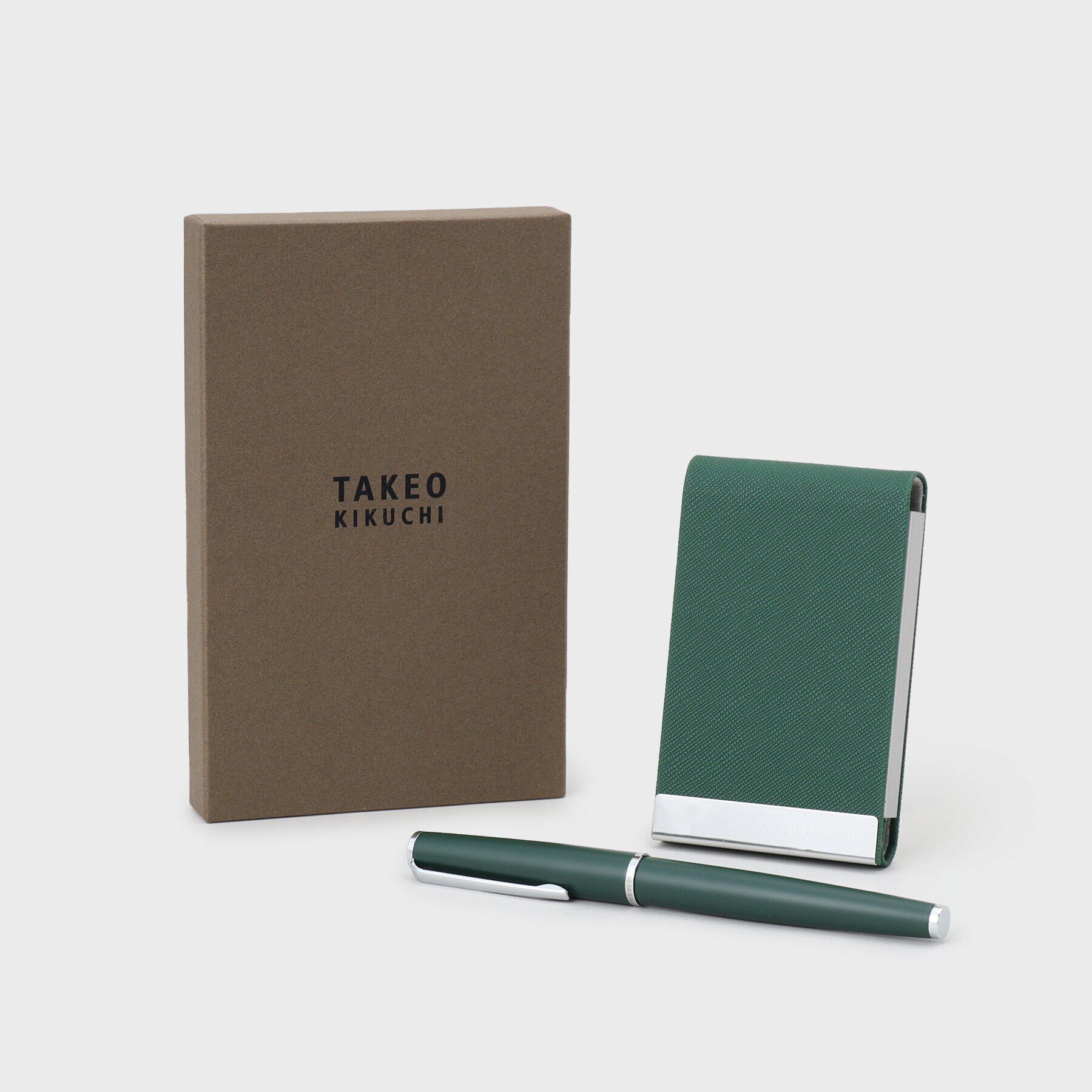 TAKEO KIKUCHI「【BOXセット】ボールペン＆名刺入れ セット」|その他|グリーン(024)