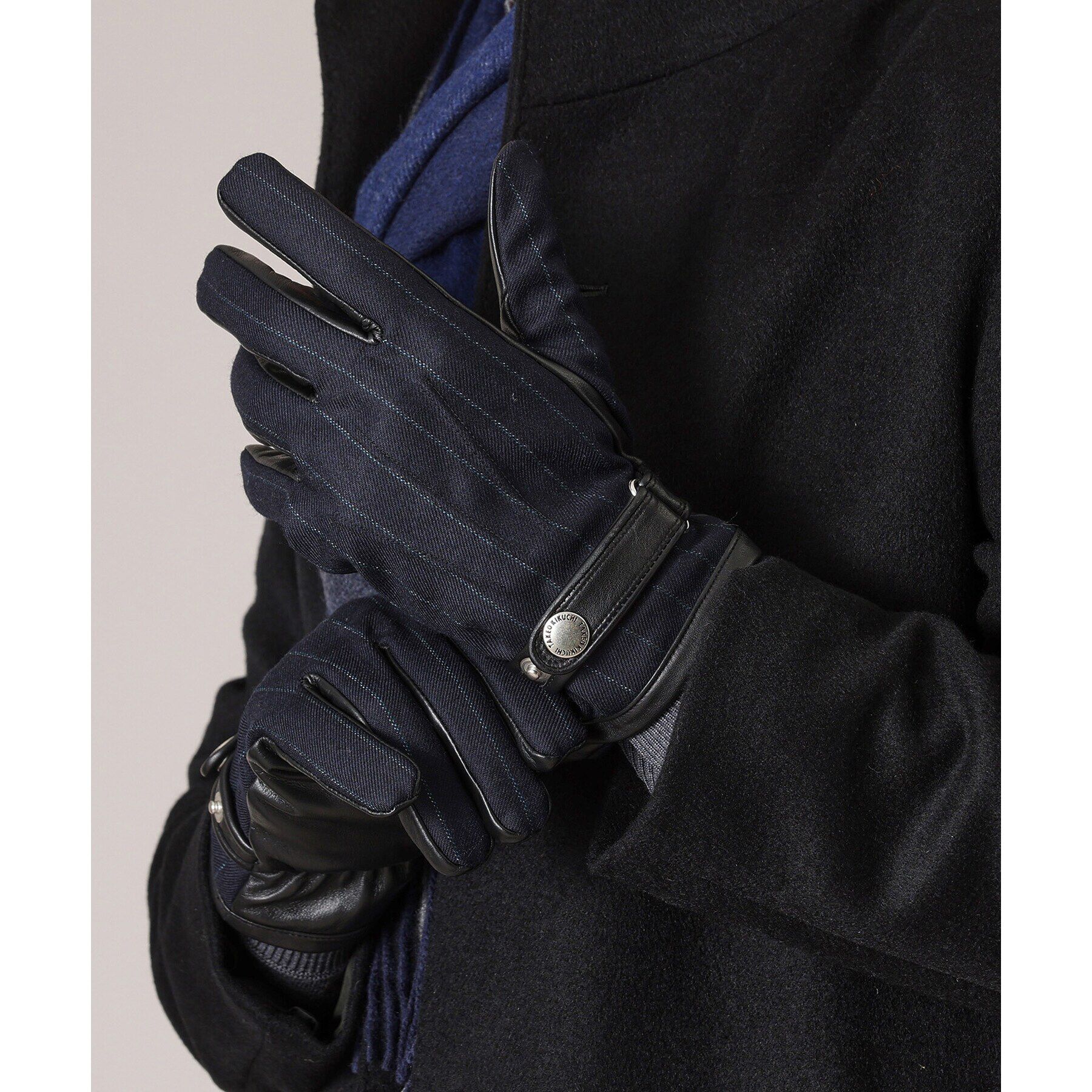 TAKEO KIKUCHI「【スマホ対応】ウール&times;レザー コンビ グローブ」|手袋|