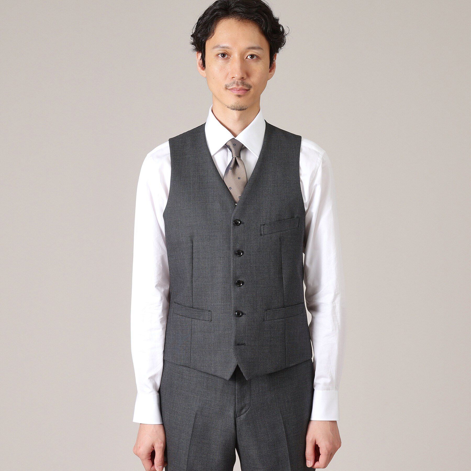 TAKEO KIKUCHI「【3ピース対応】バーズアイ ベスト」|スーツ|