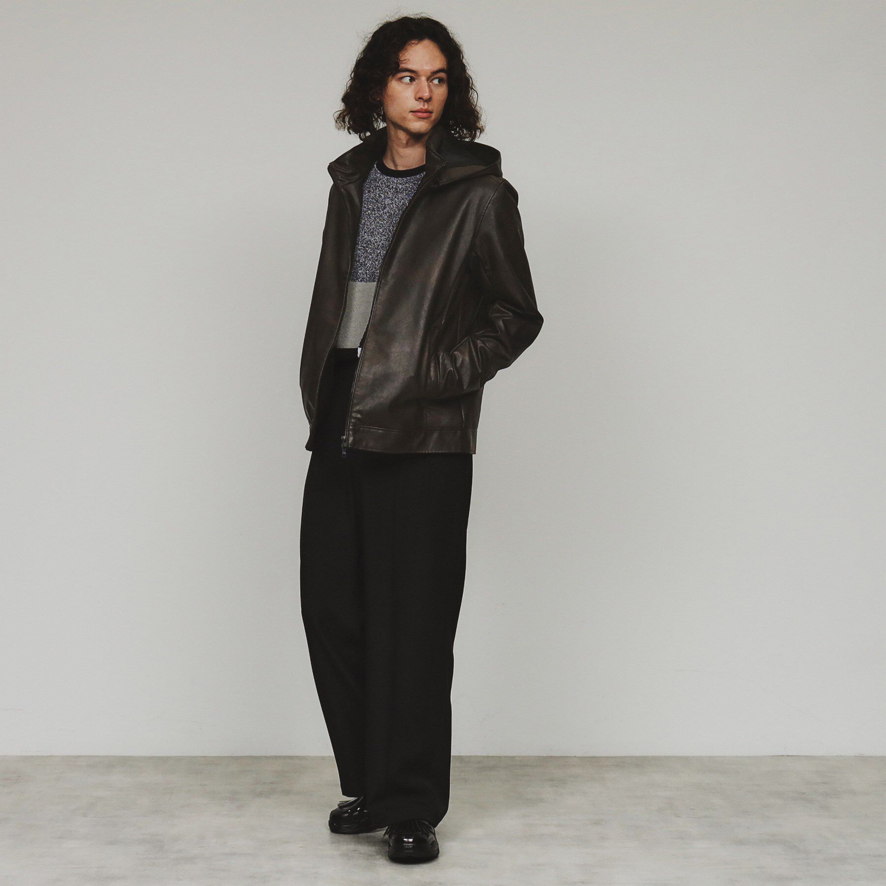 tk.TAKEO KIKUCHI「フードライダースジャケット」|ブルゾン・スタジャン|