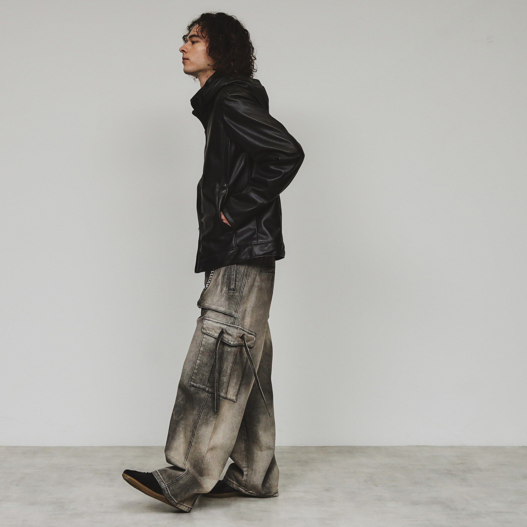 tk.TAKEO KIKUCHI「フードライダースジャケット」|ブルゾン・スタジャン|