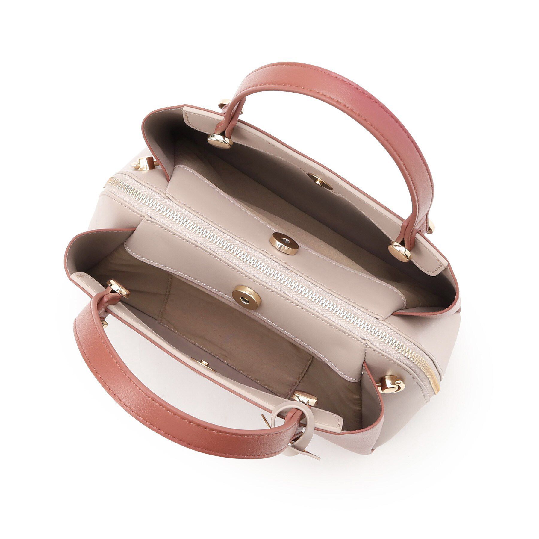 OPAQUE.CLIP「【2WAY】スムース合皮バイカラーミドルボストンバッグ」|ボストンバッグ|