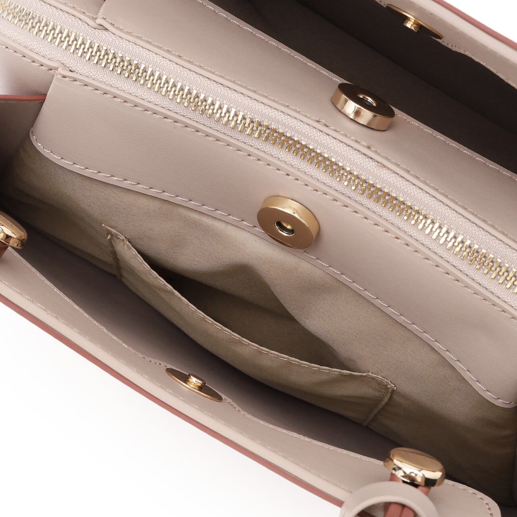 OPAQUE.CLIP「【2WAY】スムース合皮バイカラーミドルボストンバッグ」|ボストンバッグ|