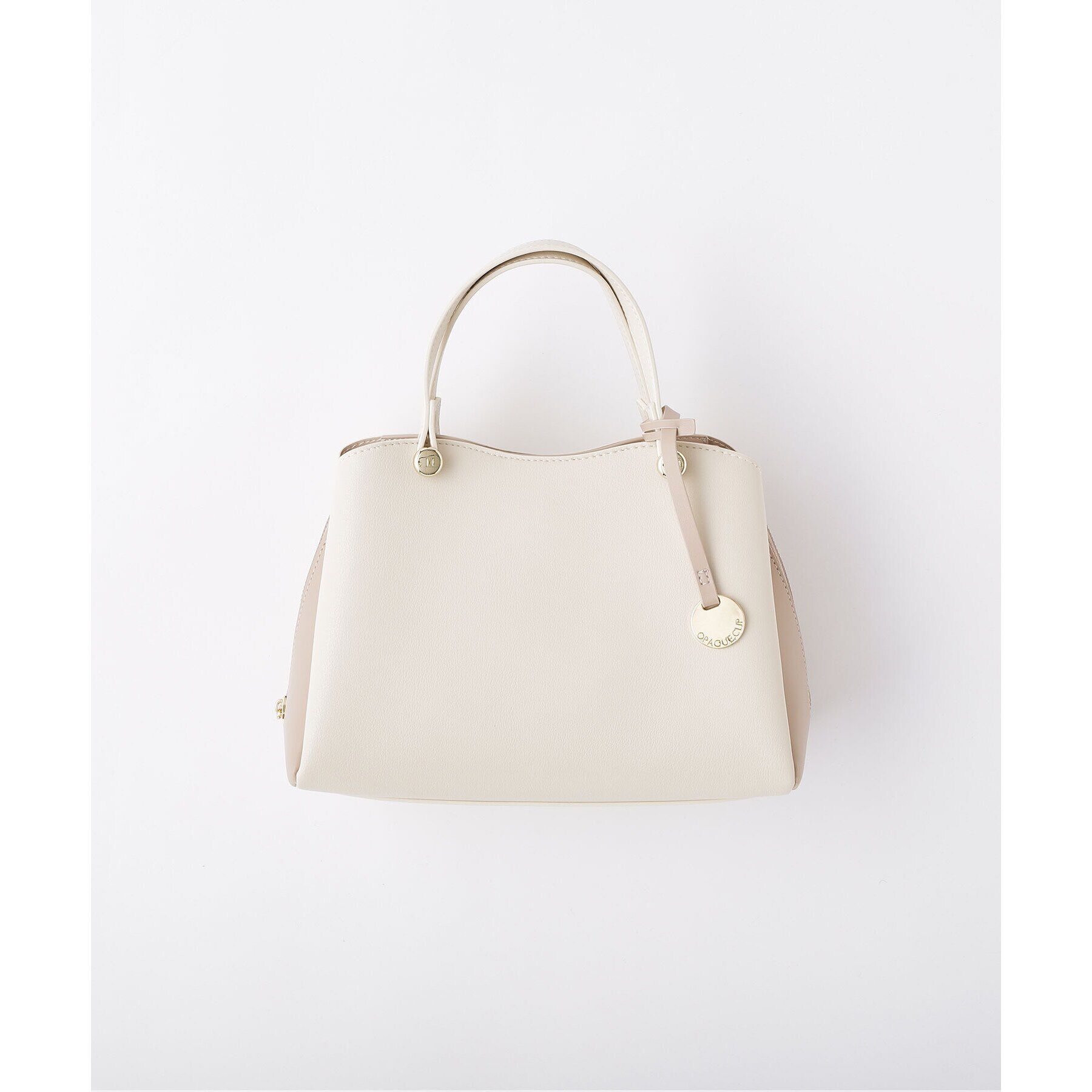 OPAQUE.CLIP「【2WAY】スムース合皮バイカラーミドルボストンバッグ」|ボストンバッグ|