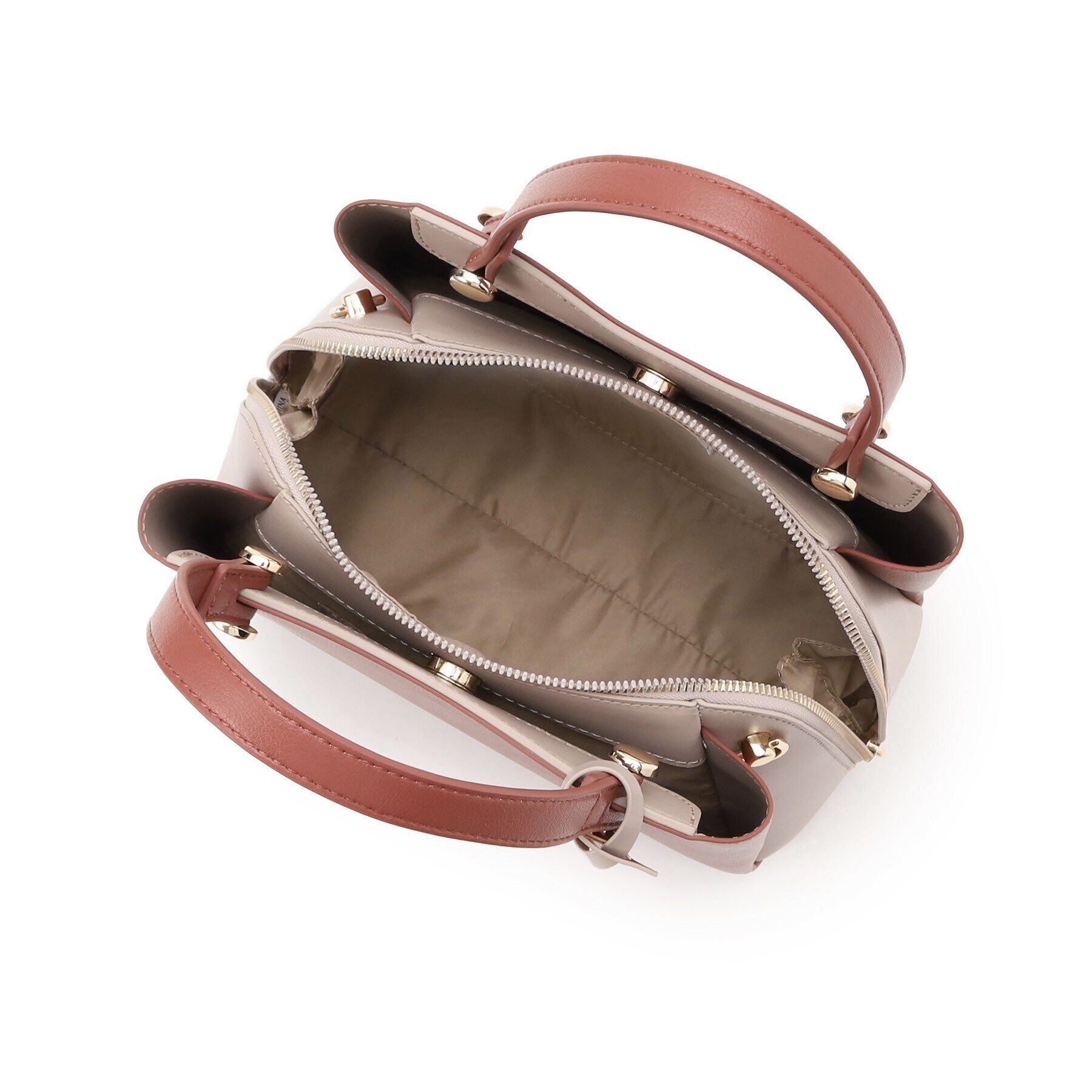 OPAQUE.CLIP「【2WAY】スムース合皮バイカラーミドルボストンバッグ」|ボストンバッグ|