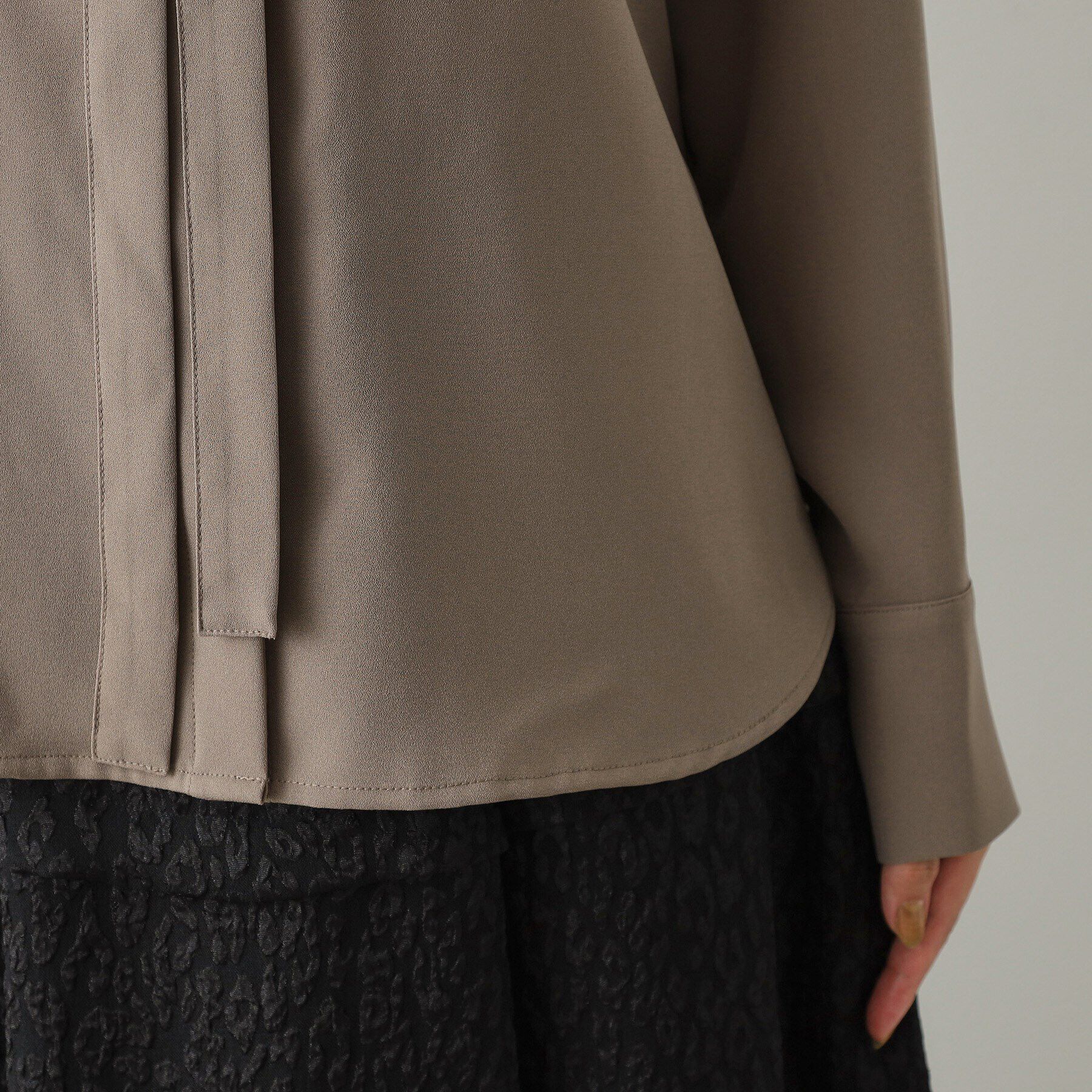 OPAQUE.CLIP「《美人百花掲載》ボウタイジョーゼットブラウス【洗濯機洗い可】」|シャツ・ブラウス|