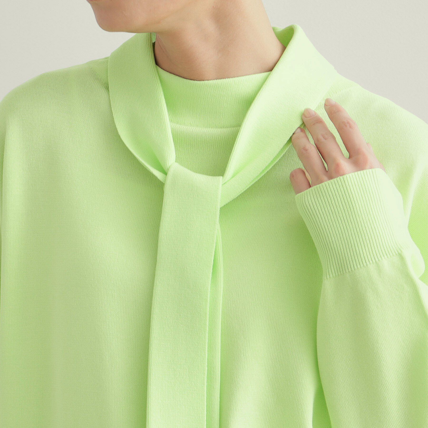 OPAQUE.CLIP「ボウタイニット【洗濯洗い可/抗ピル】」|ニット・セーター|